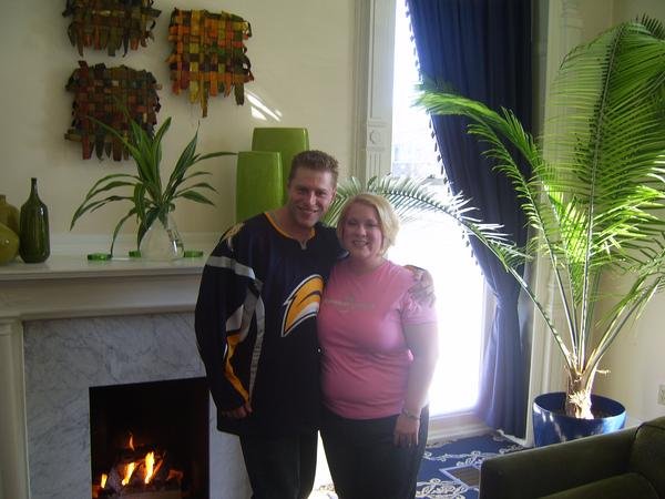 buffalo Much warmer staying in Buffalo at The Mansion on Delaware during our honeymoon (notice the Buffalo Sabres gear?-GO SABRES!)