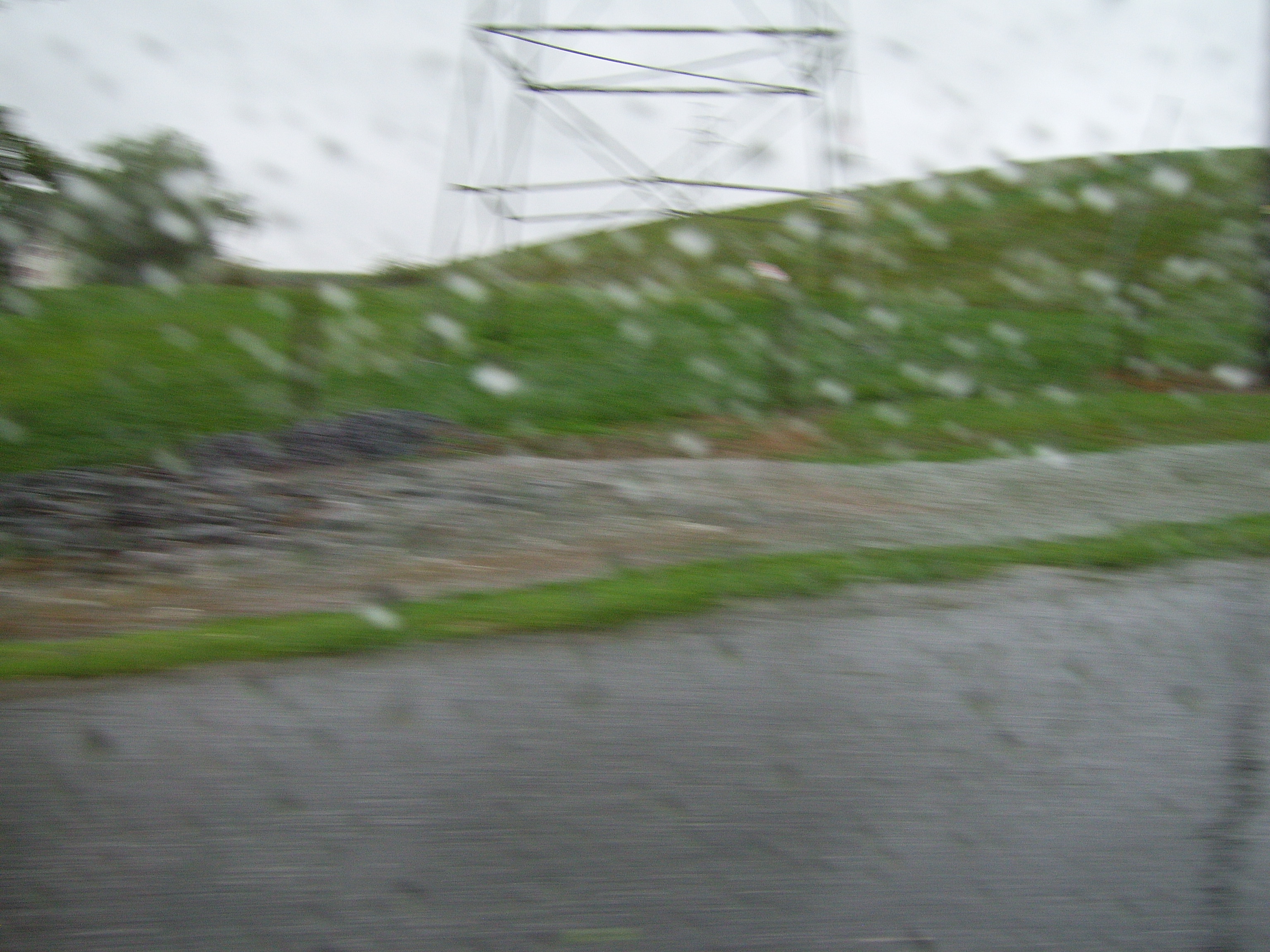 This was the side of the road-now a lake!